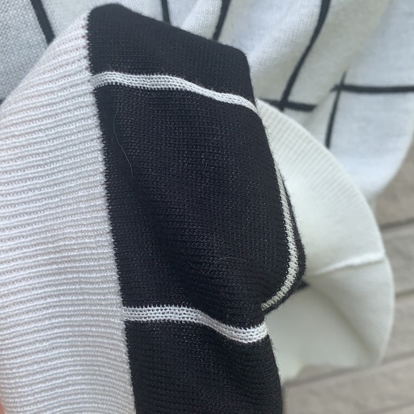 Halogen Off White/Blk Plaid Pullover Sweater Vest SzS - Picture 8 of 9